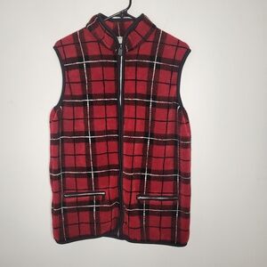 Robert Kitchen Fleece Zip Jacket – Vintage Plaid – Size Medium